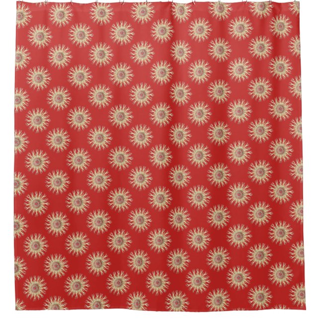 Customizable Vintage Haeckel Shower Curtain (Front)