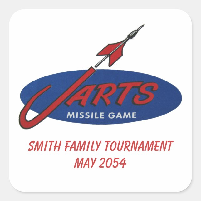 Customizable Vintage Jarts Sticker! Square Sticker (Front)