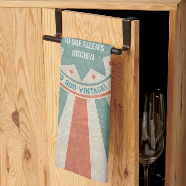 Customizable Vintage Kitchen Towel (Thirds Fold)