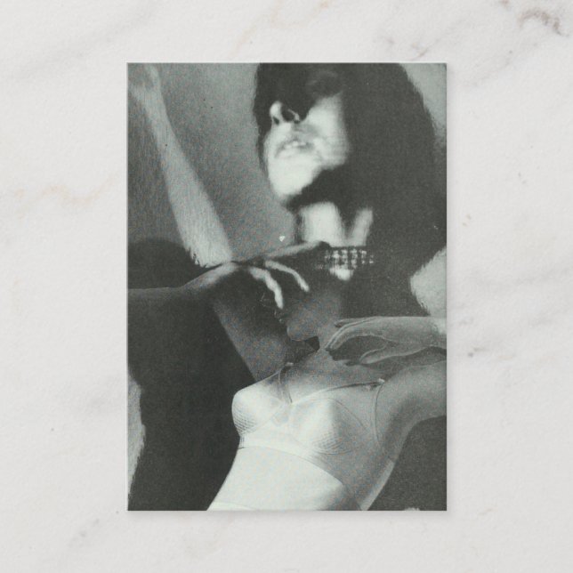 Customizable Vintage Lingerie Photo Business Card (Front)