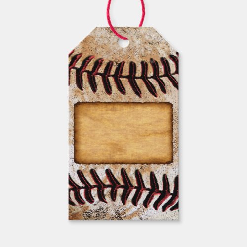 Customizable Vintage look Baseball Gift Tags