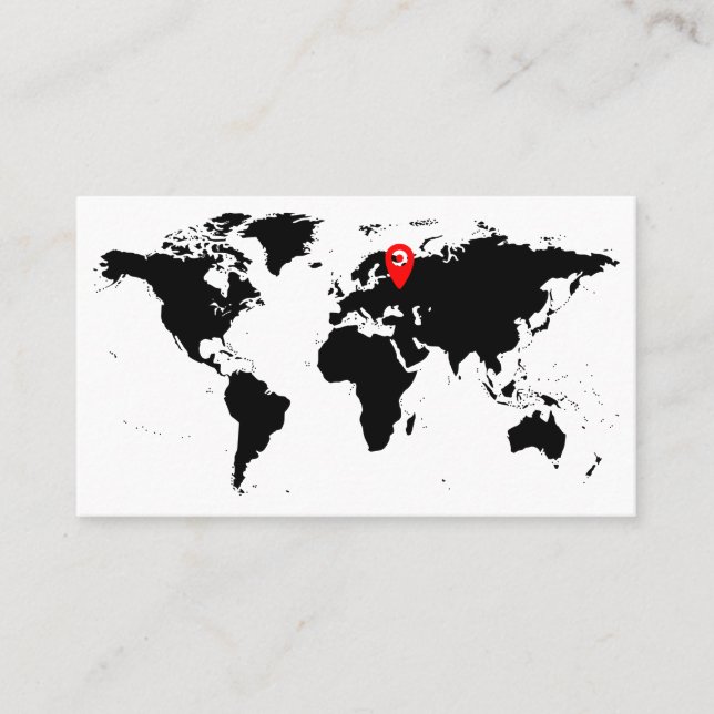 Customizable Vintage Map  Business Card (Front)
