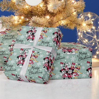 Customizable Vintage Mickey &amp; Friends Christmas Wrapping Paper