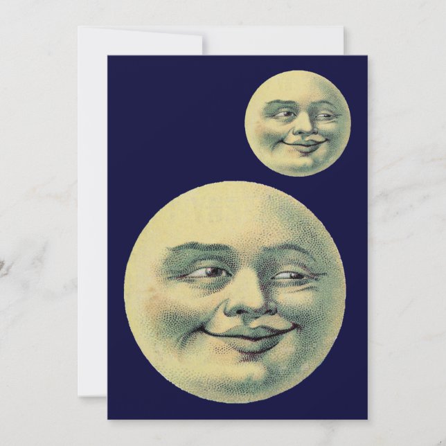 Customizable Vintage Moons Invitation (Front)