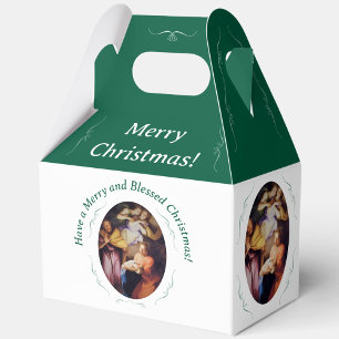 Customizable Vintage Nativity Christmas Favor Boxes