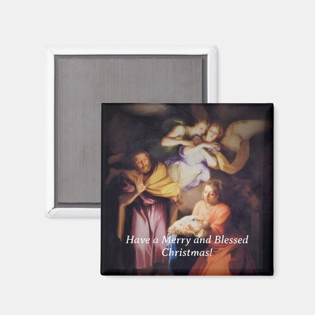 Customizable Vintage Nativity Christmas  Magnet (Creator Uploaded)