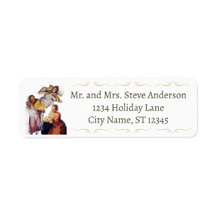 Customizable Vintage Nativity Return Address Label