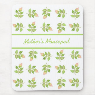Customizable Vintage Pink Rosebuds Mousepad