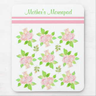 Customizable Vintage Pink Roses Mousepad