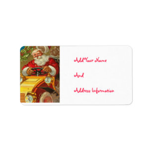 Customizable Vintage Santa Claus Address Labels