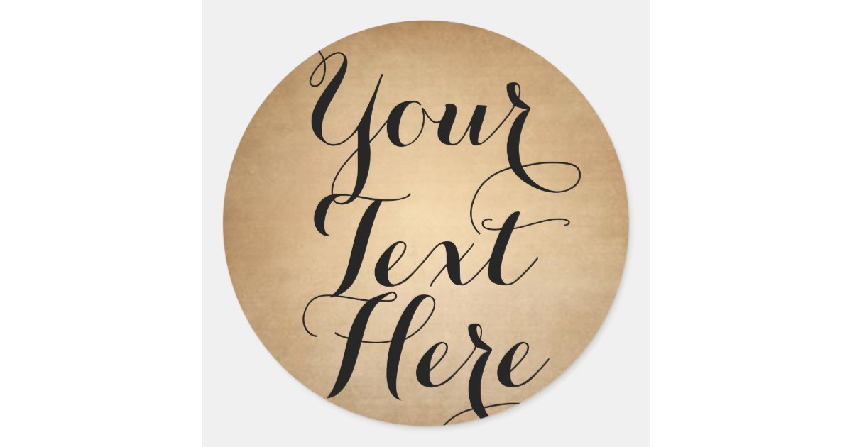 Customizable vintage stickers
