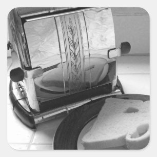 Customizable Vintage Toaster Kitchen Art Stickers