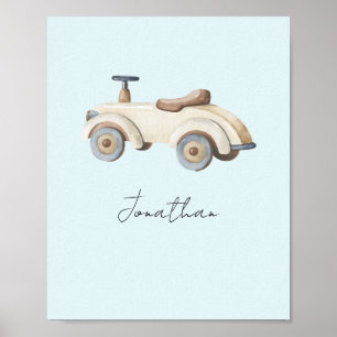 Customizable Vintage Toy Car Poster