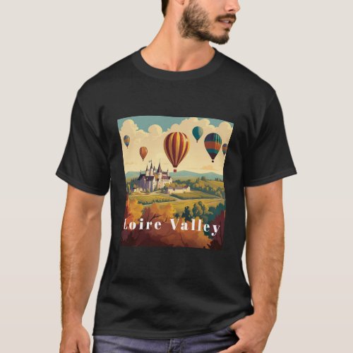 Customizable Vintage Travel Poster Loire Valley T_Shirt