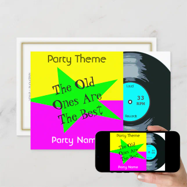 Customizable Vinyl Record Party Invitation | Zazzle
