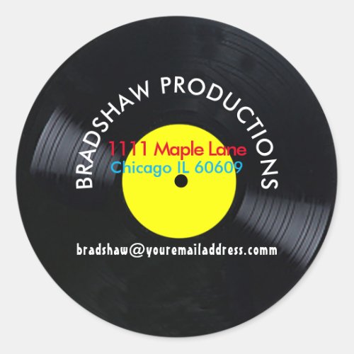 Customizable Vinyl Record Stickers