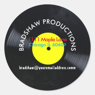 Customizable Vinyl Record Stickers