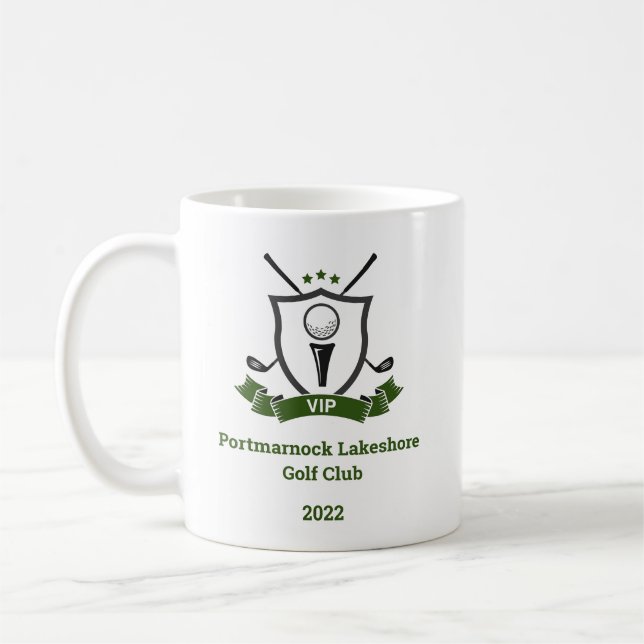 Customizable VIP Golf Club Coffee Mug - 11 oz. (Left)