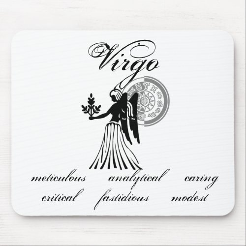 Customizable Virgo Angel traits Greek_style Mouse Pad