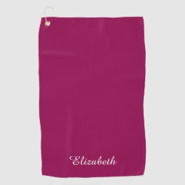 Customizable Viva Magenta Template Name Monogram Golf Towel