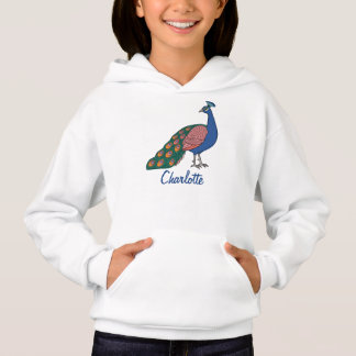customizable Vivid Humble Peacock Hoodie