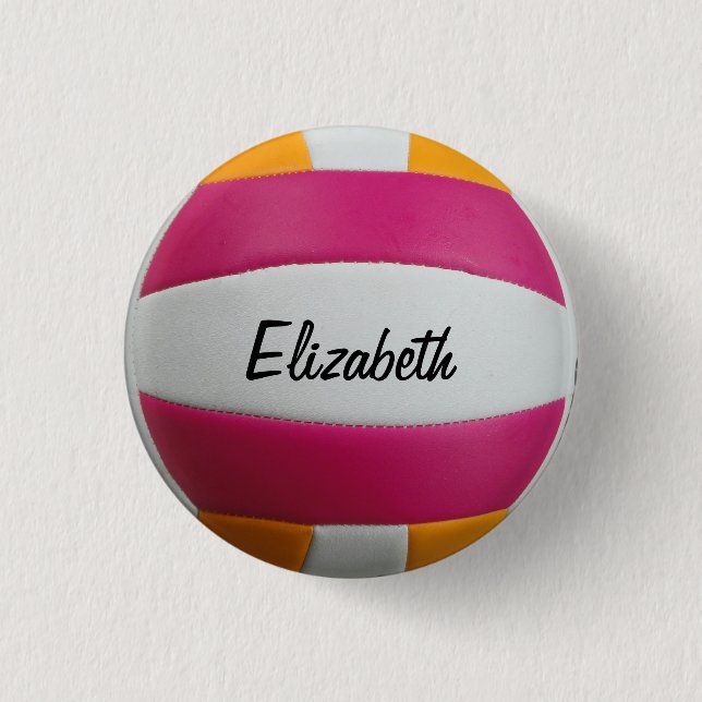 Customizable Volleyball Button (Front)
