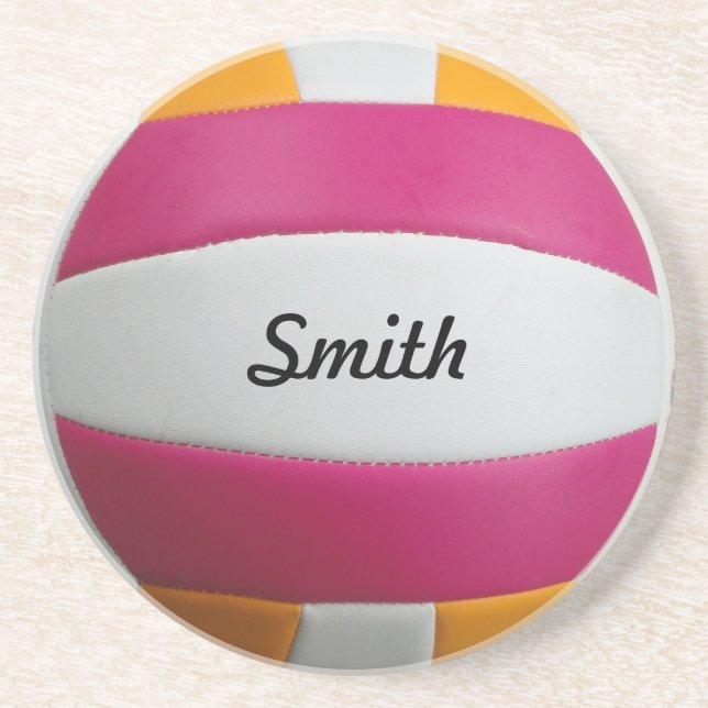 Customizable Volleyball Coaster (Front)