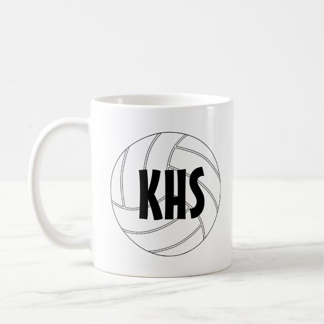 Customizable Volleyball Coffee Mug (Left)
