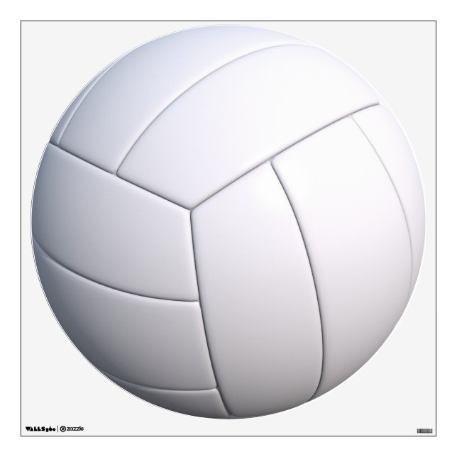 Customizable Volleyball Round Wall Decal (Front)