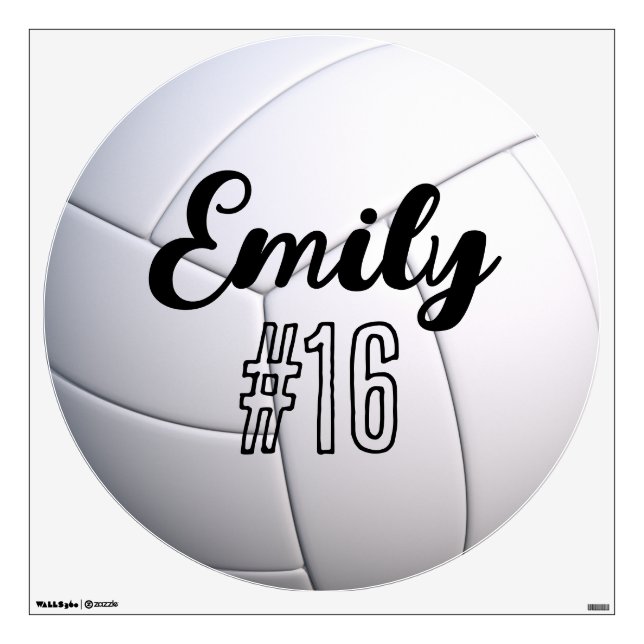 Customizable Volleyball Wall Decal (Front)