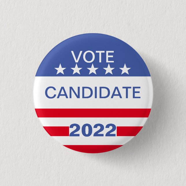 Customizable VOTE 2022 ELECTION Button (Front)