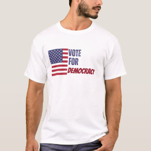 Customizable Vote for Democracy USA Election 2024 T-Shirt