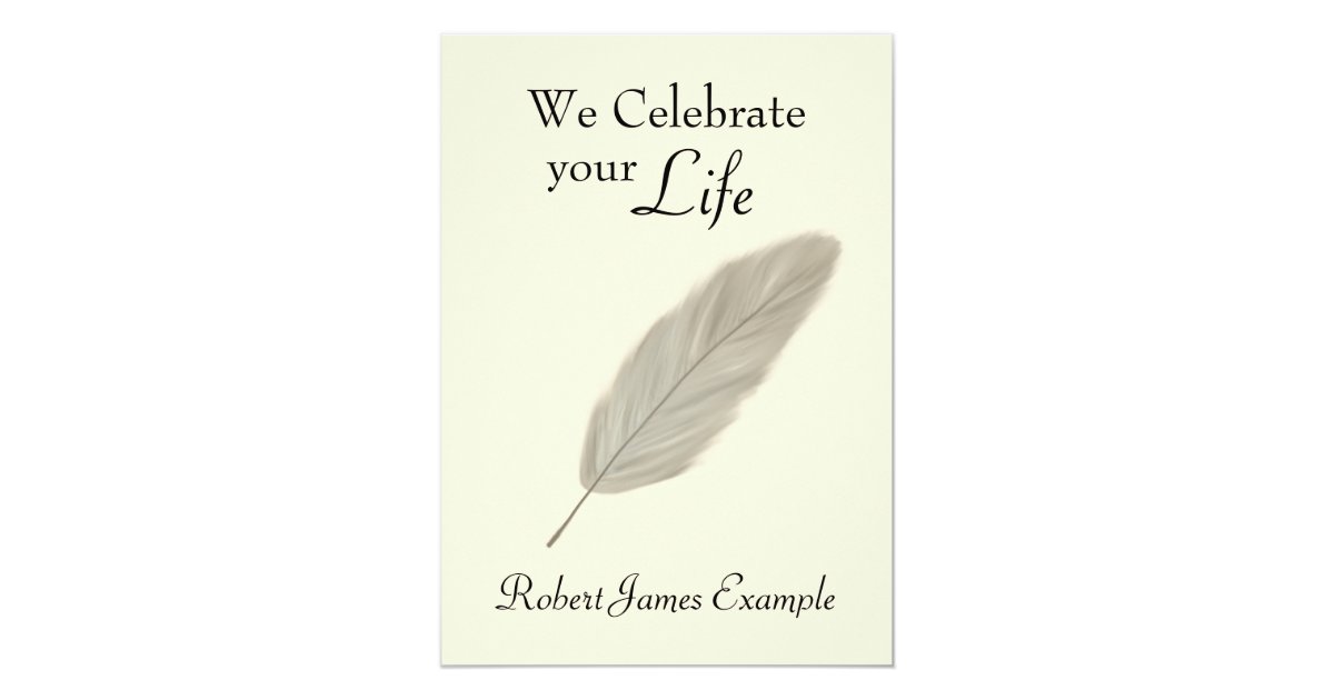 Customizable Wake Memorial Funeral Sepia Invitation Zazzle Com