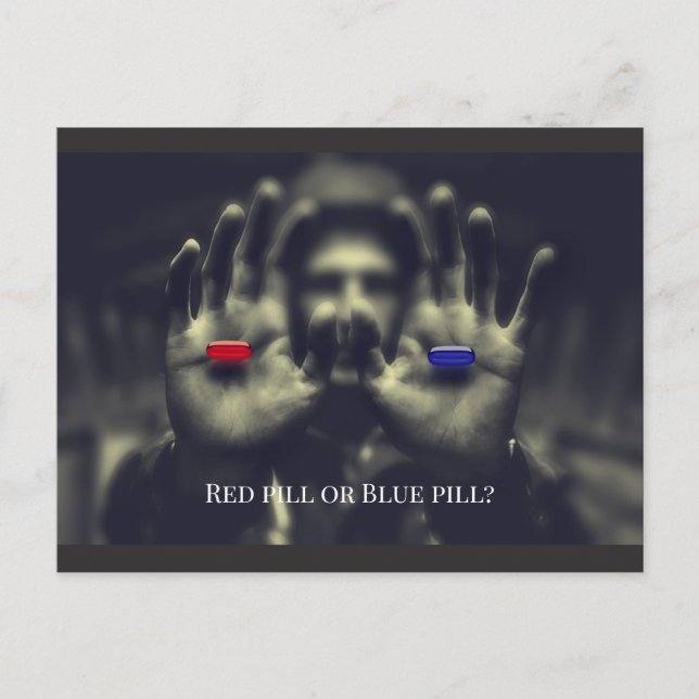 Customizable Wake Up Red Pill or Blue Choice 2020 Postcard (Front)