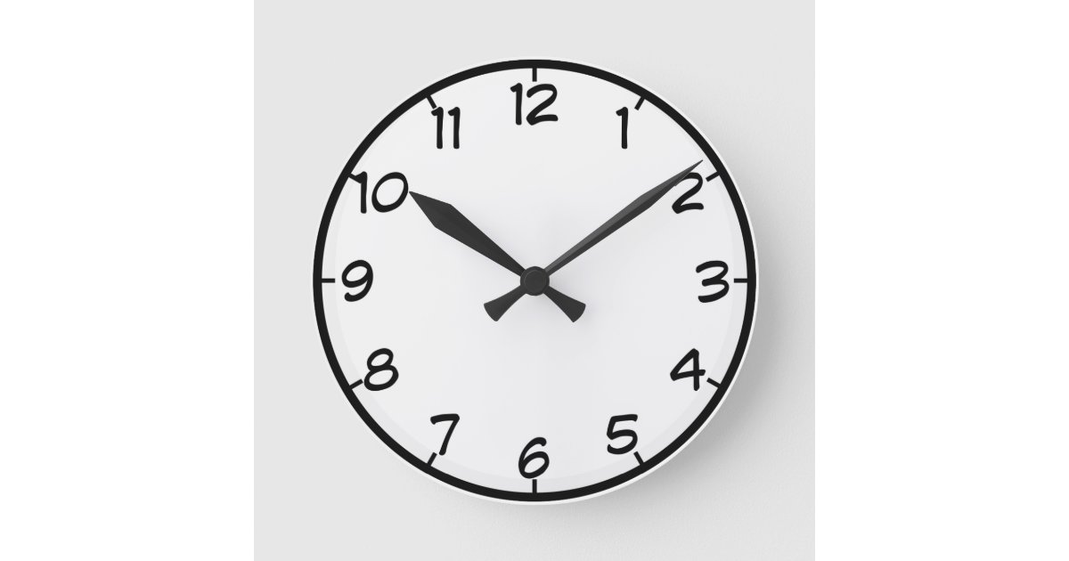 Customizable Wall Clock with Numbers Zazzle
