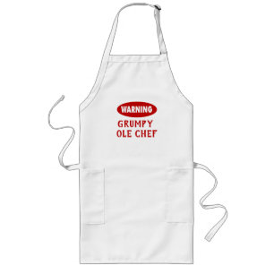Customizable  Warning Grumpy Chef Apron
