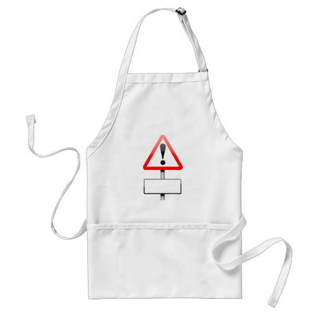 Customizable warning sign. adult apron (Front)