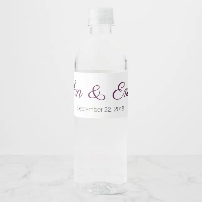 Customizable water bottle labels Zazzle