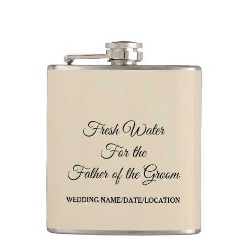 CUSTOMIZABLE Water for Father of the Groom Flask