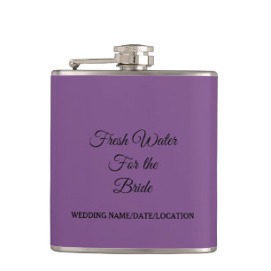 CUSTOMIZABLE Water for the Bride Flask