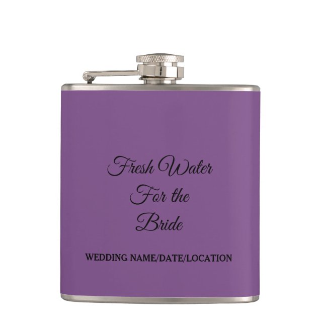 CUSTOMIZABLE Water for the Bride Flask (Front)