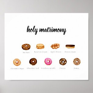 Customizable Watercolor Donut Sign