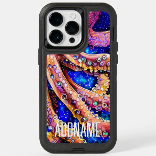 Customizable Watercolor Octopus with Name OtterBox iPhone 14 Pro Max Case