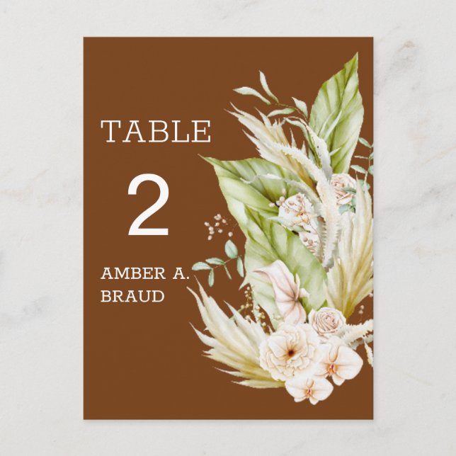 Customizable Watercolor Pampas Poster Postcard (Front)