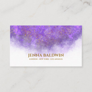 Customizable Watercolour with Gold Flecks Business Card