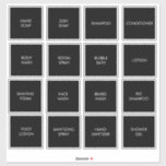 Customizable Waterproof Black Dispenser Labels