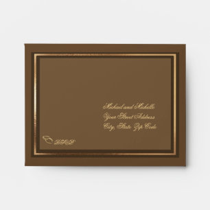 Customizable Wedding 5 ¾ x 4 3/8 RSVP Envelope