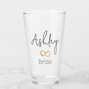 Customizable Wedding Bride Glass Tumbler