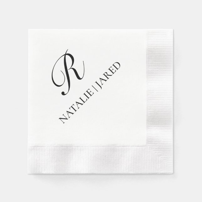 Customizable Wedding Cocktail Napkin (Front)