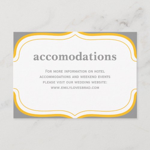 Customizable Wedding Enclosure Card